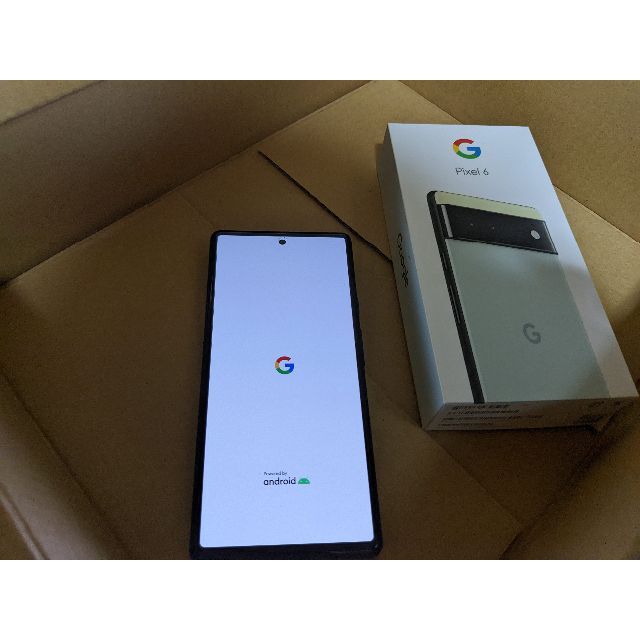 スマホ/家電/カメラGoogle Pixel6 au版 半月程度使用　Seafoam