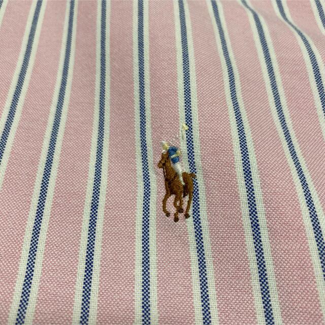 POLO RALPH LAUREN(ポロラルフローレン)の90s 古着 ポロ ラルフローレン ストライプ 刺繍ロゴ ビッグシルエット メンズのトップス(シャツ)の商品写真