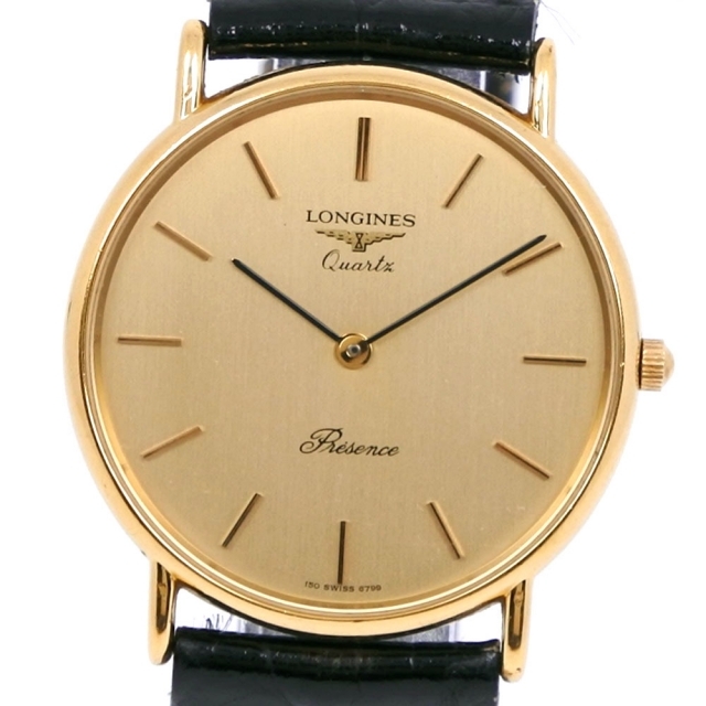 LONGINES】ロンジン presence ステンレススチール×レザー クオーツ