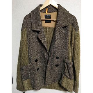 ダブルクローゼット(w closet)のポメ様✳︎ニット切り替えチェスターコート(チェスターコート)