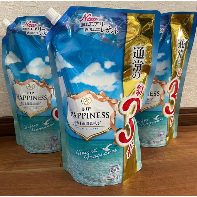 日用品/生活雑貨/旅行レノア　ハピネス　アクアオーシャンの香り　廃盤　３セット計3,540ml