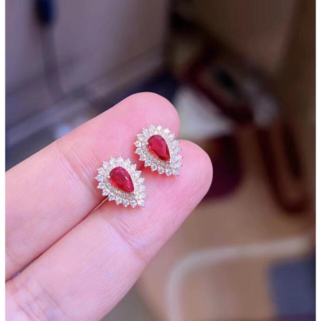 0.66ct 天然ルビー ダイヤモンド ピアスk18 | www.protegervacinas.com.br