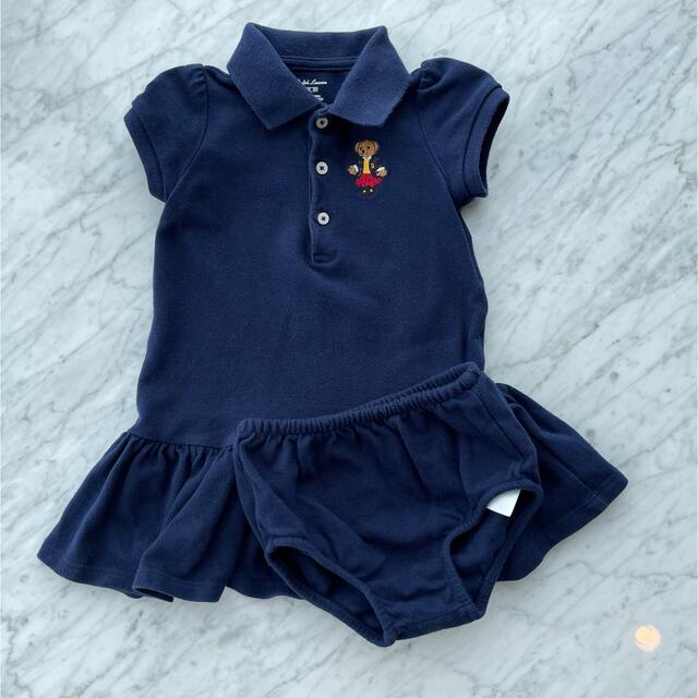 Ralph Lauren(ラルフローレン)のRalph Laurenポロワンピース　12month size80 キッズ/ベビー/マタニティのベビー服(~85cm)(ワンピース)の商品写真