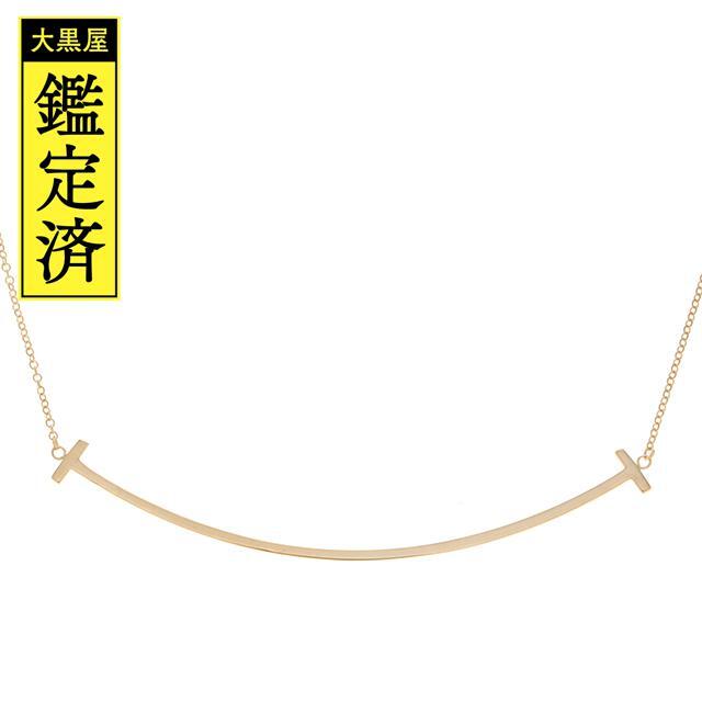 品質が Tiffany ティファニー　Ｔスマイルラージネックレス　K18YG　3.6g【432】 - Co. & ネックレス
