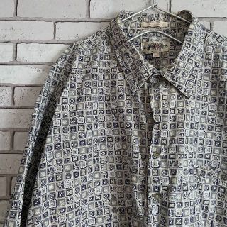 ビックサイズ CAMPIAMODA 古着 アロハシャツ 総柄 マルチカラー3XL(シャツ)