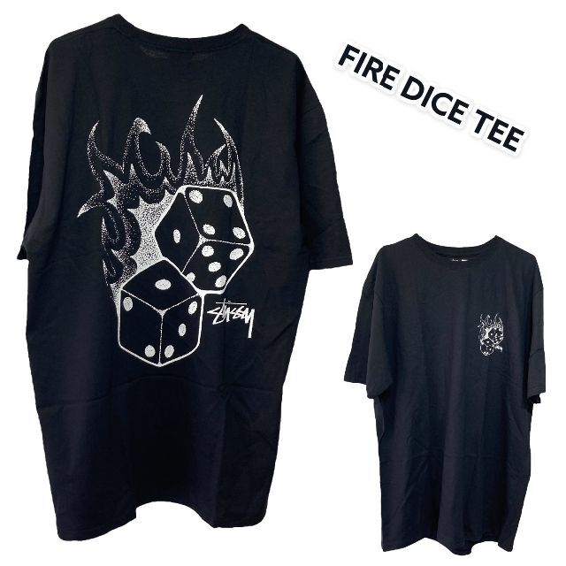 STUSSY ステューシー FIRE DICE TEE ファイアダイスティー L - トップス