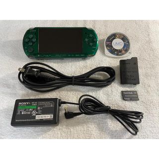 プレイステーションポータブル(PlayStation Portable)の☆動作品☆ PSP-3000  スピリティッドグリーン(携帯用ゲーム機本体)