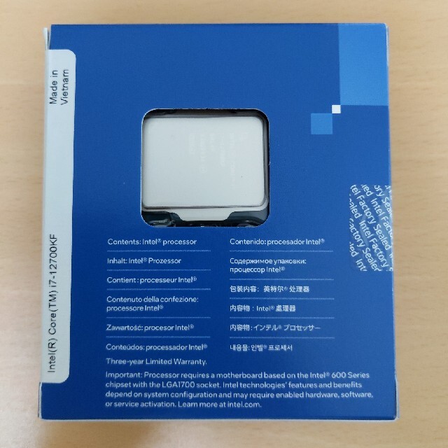 intel core i7 12700KF CPU 新品 未開封