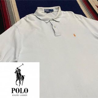 ポロラルフローレン(POLO RALPH LAUREN)の90s 古着 ポロ ラルフローレン 刺繍ロゴ L ビッグシルエット ゆるだぼ(ポロシャツ)