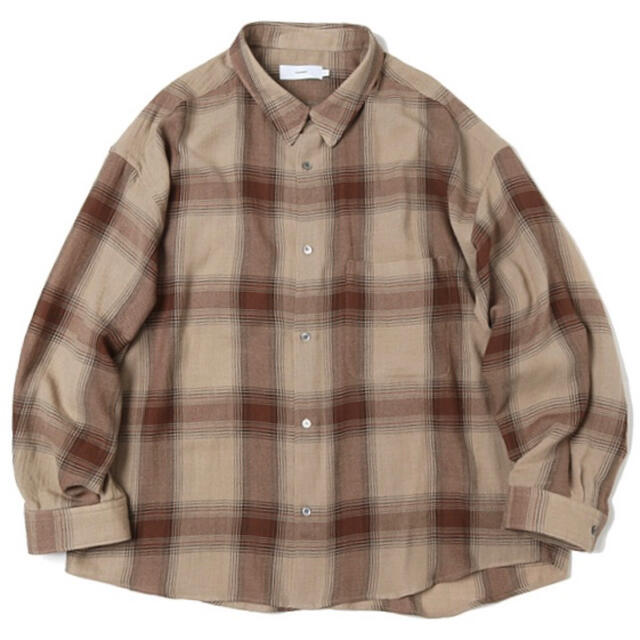 値下げ　Wool cashmere check shirt 21aw