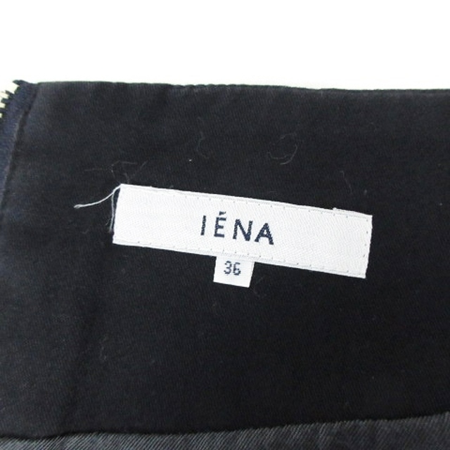 IENA(イエナ)のイエナ スカート ひざ丈 フレア バックファスナー コットン 無地 36 紺 レディースのレディース その他(その他)の商品写真