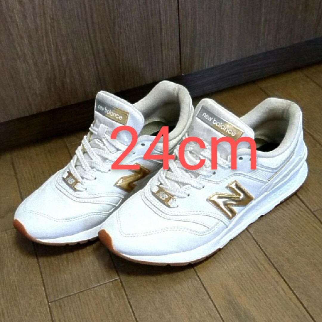 ニューバランス997 24㎝ 白 × 金 アーバンリサーチ-