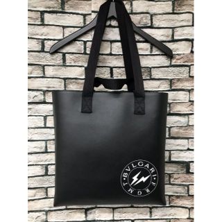 ブルガリ×フラグメント☆ Tote ロゴプリントレザー2WAYトートバッグ