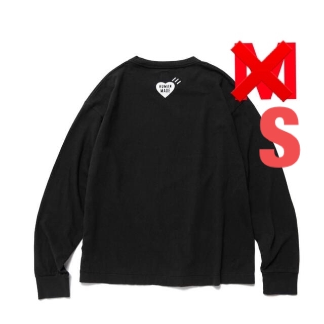 ヒューマンメイドhuman made face logo l/s ロンT XL 白/ベージュ