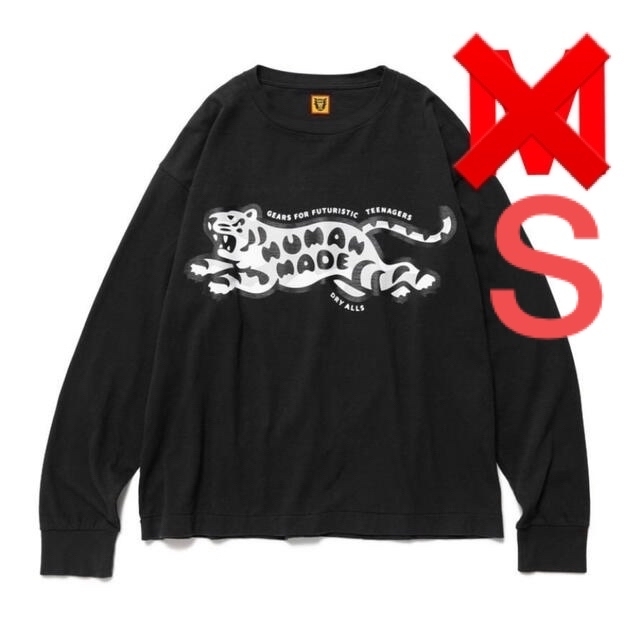 ヒューマンメイドhuman made face logo l/s ロンT XL 白/ベージュ