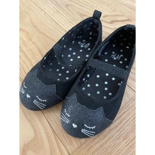エイチアンドエム(H&M)の猫　キラキラ　バレーシューズ(その他)