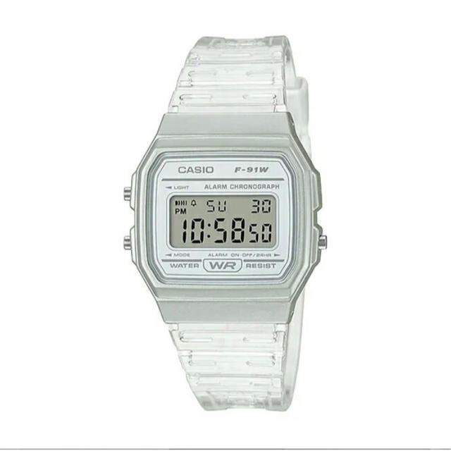 CASIO(カシオ)のCASIO チープカシオ　ホワイト　クリア スケルトン カシオ デジタル 腕時計 レディースのファッション小物(腕時計)の商品写真