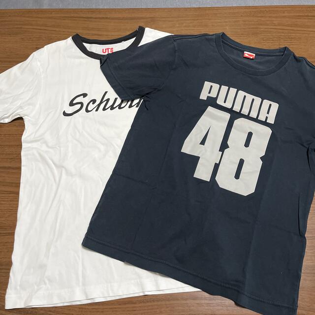 PUMA(プーマ)のプーマ 黒Ｔシャツ& ユニクロ　SCHWINN 白Ｔシャツ メンズのトップス(Tシャツ/カットソー(七分/長袖))の商品写真