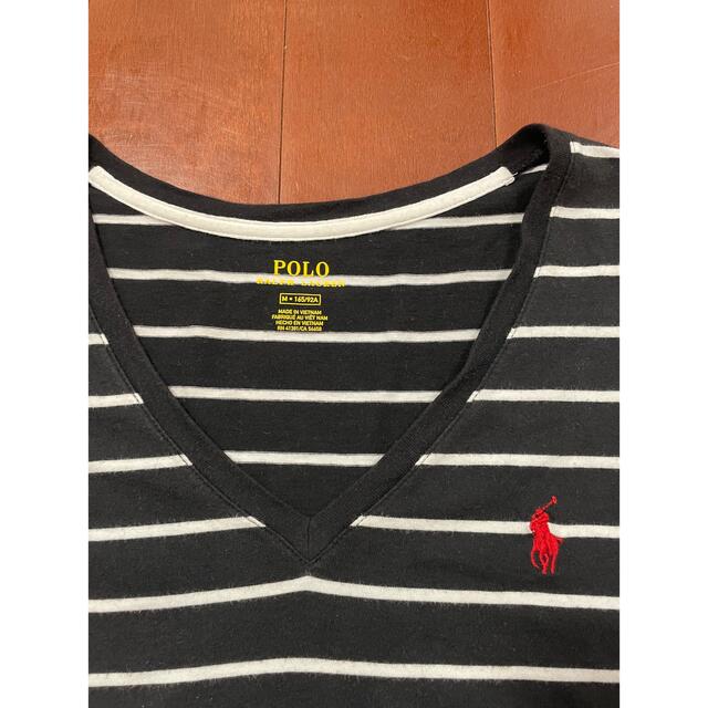 POLO RALPH LAUREN(ポロラルフローレン)のラルフローレン ボーダー Tシャツ　Mサイズ　黒×白 レディースのトップス(Tシャツ(半袖/袖なし))の商品写真