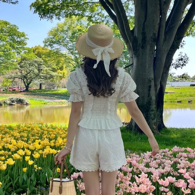 Treat Ürself cotton flower short pants - ショートパンツ