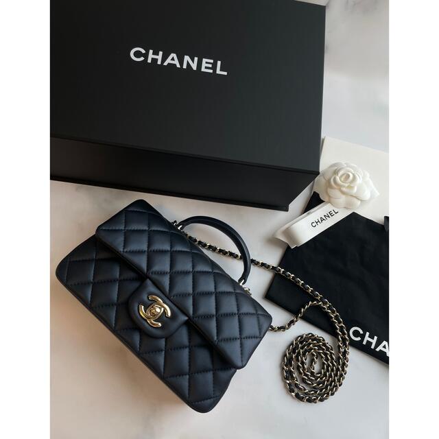 CHANEL トップハンドルミニフラップバッグ