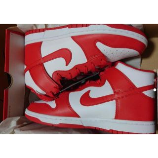 ナイキ(NIKE)のNike Dunk High White and Red  US9.5 27.5(スニーカー)