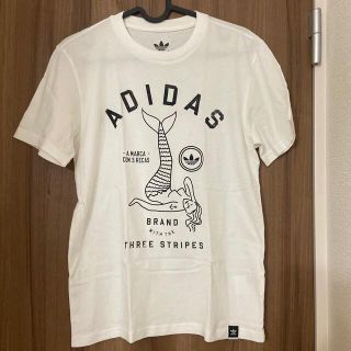 アディダス(adidas)のアディダス　adidas Tシャツ　半袖　ロゴT ホワイト　白　古着(Tシャツ/カットソー(半袖/袖なし))