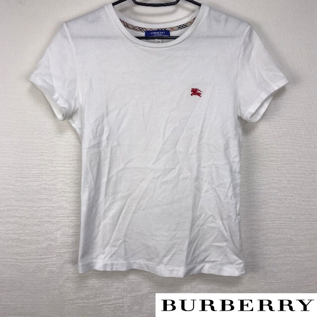 BURBERRY BLUE LABEL(バーバリーブルーレーベル)の美品 BURBERRY BLUE LABEL 半袖Tシャツ ホワイト サイズM レディースのトップス(Tシャツ(半袖/袖なし))の商品写真