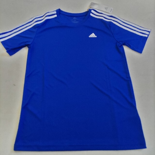 adidas(アディダス)の160 アディダス キッズ 半袖Tシャツ 短パン 上下セット スリーストライプス キッズ/ベビー/マタニティのキッズ服男の子用(90cm~)(Tシャツ/カットソー)の商品写真