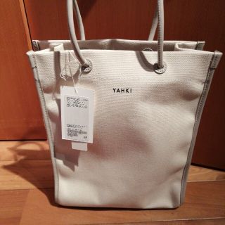 ユナイテッドアローズ(UNITED ARROWS)の【新品　レザーハンドル】　YAHKI 　ヤーキ　キャンバス　ハンドバッグ　流行り(ハンドバッグ)