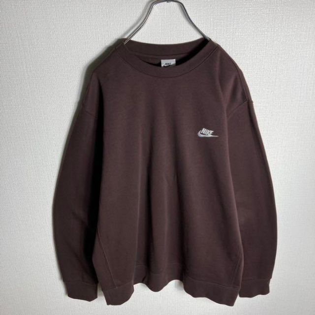 NIKE - 【極美品】ナイキ ワンポイントロゴ刺繍入りスウェット ダーク