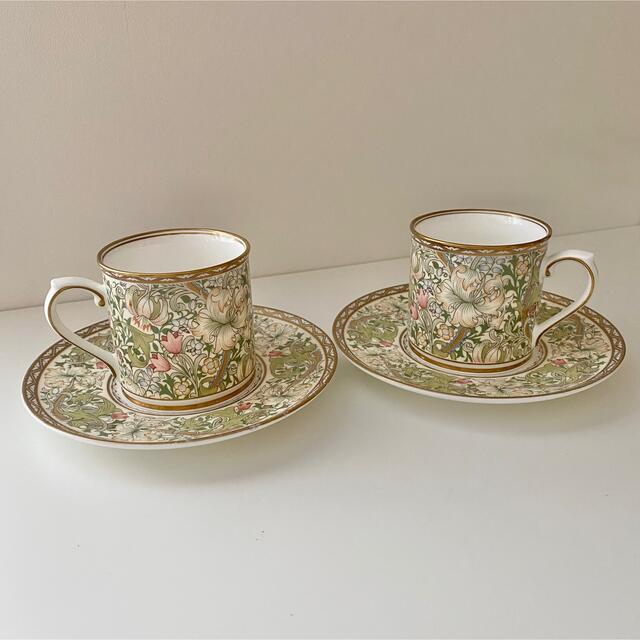 ウィリアムモリス カップ&ソーサー 2客セット V&A ゴールデンリリィ