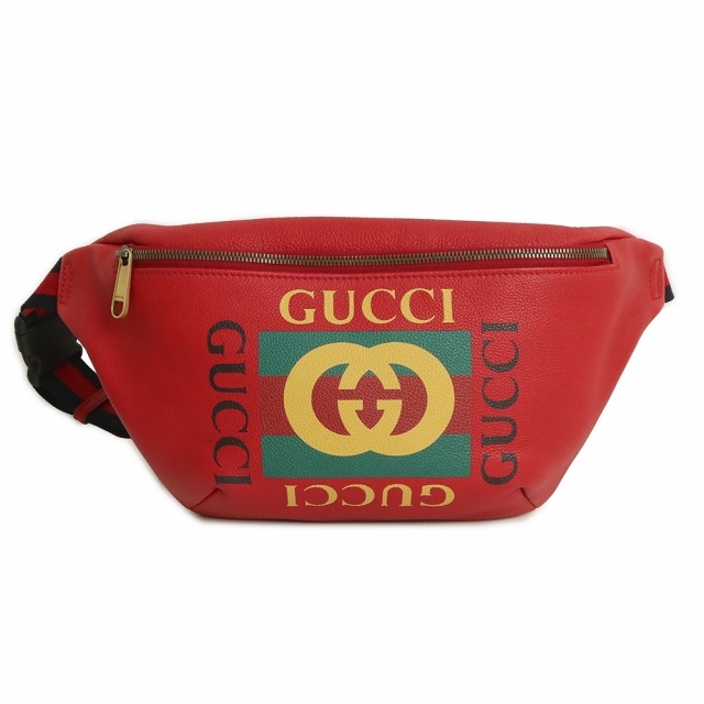 Gucci - グッチプリント ベルトバッグ ボディバッグ ウエストバッグ レザー レッド 赤 530412 GUCCI（新品・未使用品）の通販 by  ブランドシティ｜グッチならラクマ