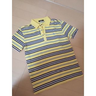 バーバリーブラックレーベル(BURBERRY BLACK LABEL)の再値下げ!バーバリーブラックレーベル　ポロシャツ　イエロー　サイズ3(ポロシャツ)