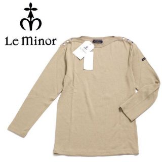 ルミノア(Le Minor)の新品 Le minor ENC BATEAU 肩ボタン カットソー ベージュ(カットソー(長袖/七分))