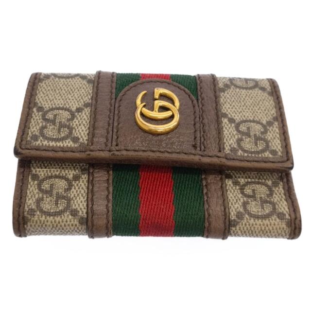 Gucci(グッチ)のGUCCI グッチ オフィディア GGキャンバス 6連 キーケース シェリーライン ベージュ 603732-1147 メンズのファッション小物(キーホルダー)の商品写真