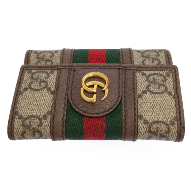 Gucci(グッチ)のGUCCI グッチ オフィディア GGキャンバス 6連 キーケース シェリーライン ベージュ 603732-1147 メンズのファッション小物(キーホルダー)の商品写真