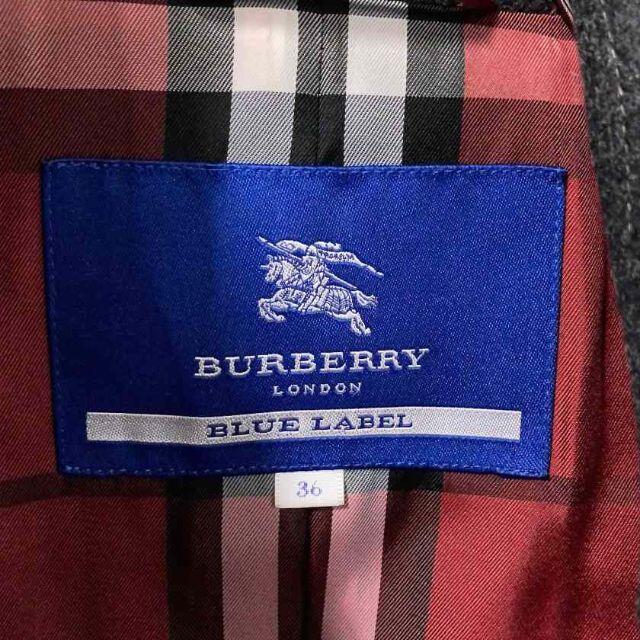 BURBERRY BLUE LABEL(バーバリーブルーレーベル)のBURBERRY BLUE LABEL ダブル コート ウール グレー レディースのジャケット/アウター(トレンチコート)の商品写真