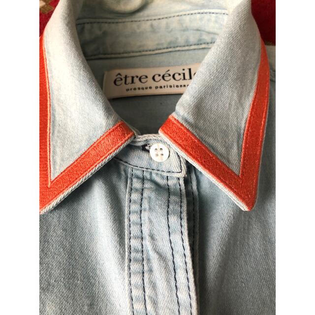 【etre cecile】エトレセシル  スペイン　デニム　シャツ　ジャケット