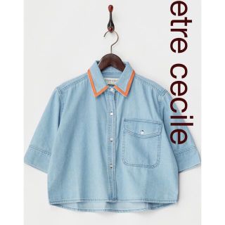 シンゾーン(Shinzone)の【etre cecile】エトレセシル  スペイン　デニム　シャツ　ジャケット(シャツ/ブラウス(半袖/袖なし))