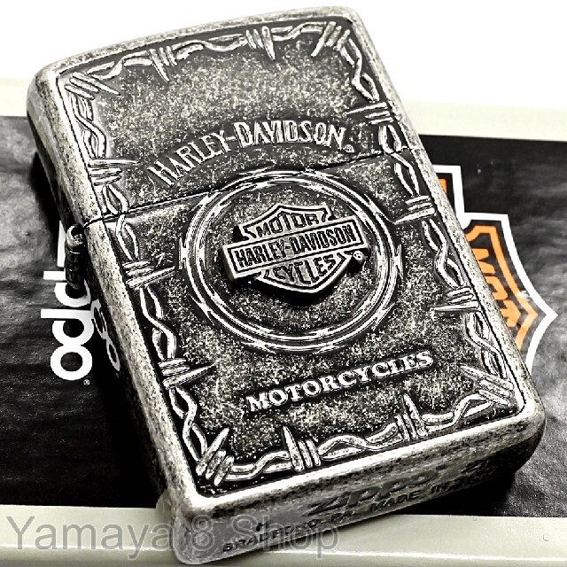 ZIPPO ハーレーダビットソン 限定 ロゴメタル 銀バレル ジッポー