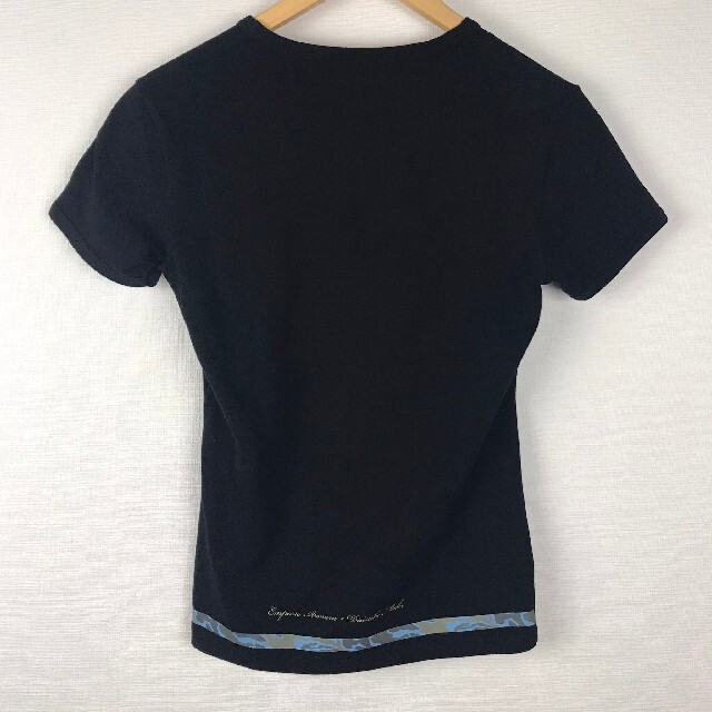 Emporio Armani(エンポリオアルマーニ)の美品 エンポリオアルマーニ 半袖Tシャツ ブラック サイズM メンズのトップス(Tシャツ/カットソー(半袖/袖なし))の商品写真