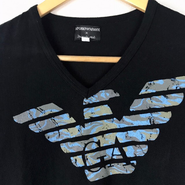 Emporio Armani(エンポリオアルマーニ)の美品 エンポリオアルマーニ 半袖Tシャツ ブラック サイズM メンズのトップス(Tシャツ/カットソー(半袖/袖なし))の商品写真