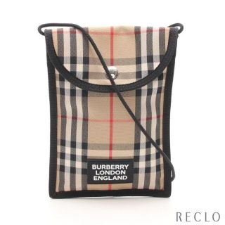 バーバリー(BURBERRY)のバーバリー ヴィンテージチェック スマホケース ショルダーバッグ キャンバス(ショルダーバッグ)