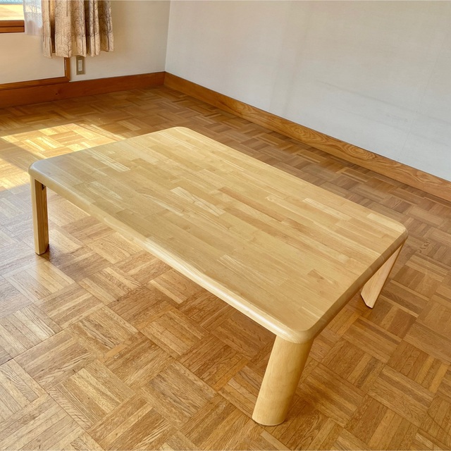 ニトリ 天然木 センターテーブル ローテーブル 木製 折りたたみ | フリマアプリ ラクマ