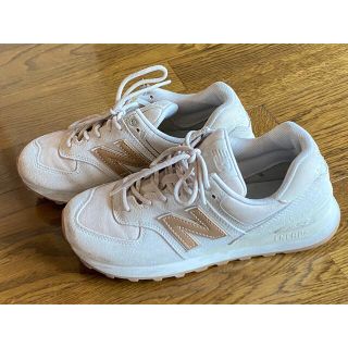 ニューバランス(New Balance)のニューバランス　靴　ベージュ　シューズ　レディース　24.5(スニーカー)