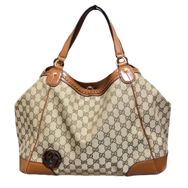 品質満点 Gucci - GUCCI グッチ GGキャンバス トートバッグ レザー