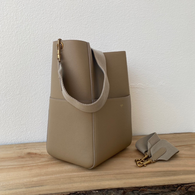 極美品 希少 セリーヌ サングルバケット レザー トート ハンドバッグ