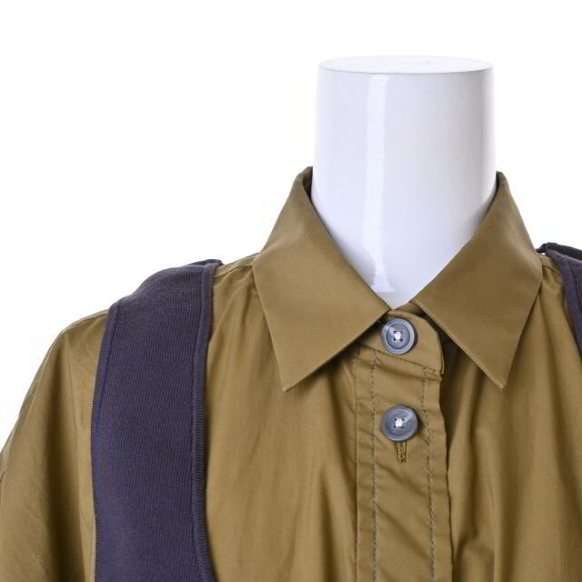 ENFOLD スビンタイプライター Petal Sleeve combi シャツ