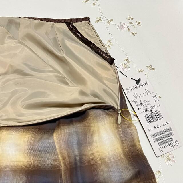驚きの価格 TRANS WORK チェック柄ボックスプリーツスカート